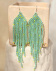 Native American - Beaded Feather Earrings - 3 Colors