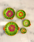 Small Round Green Nesting Bowls - Cazuelitas - Handmade
