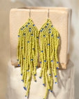 Native American - Beaded Feather Earrings - 3 Colors