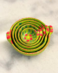 Small Round Green Nesting Bowls - Cazuelitas - Handmade