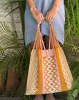 Hand Woven - NEW Embroidered Las Rayas Tote - Sunset