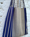 Hand Woven - Las Rayas Tote - Navy Blue