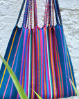 Las Rayas Tote - Verdoso with Rainbow Stripe