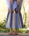 Hand Woven - Las Rayas Tote - Rain