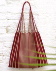 Hand Woven - Las Rayas Tote - Sangria