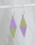 Native American - Wixárika Beaded Earrings Japanese Glass Seed Beads