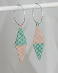 Native American - Wixárika Beaded Earrings Japanese Glass Seed Beads