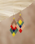 ēska askī x LUZ Collection - Native American Hand Beaded Earrings - Berry Season