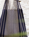 Hand Woven - Las Rayas Tote - Navy Blue
