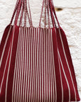 Hand Woven - Las Rayas Tote - Sangria