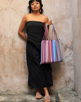 Hand Woven - Las Rayas Tote - Nubes