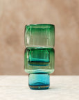 Ombré Stacking Glass Tumbler - Sea - 10 ounces - 300 ml