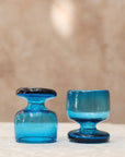 Hand Blown Glass Copa - Turquoise - 8 ounces - 250 ml