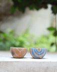Pair of One Of a Kind Espresso or Mezcal Cups by Kara de Barro