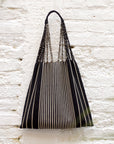 Hand Woven - Las Rayas Tote - Black