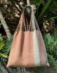 Hand Woven - Las Rayas Tote - Heather / Dune