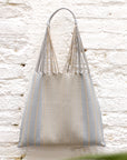 Hand Woven - Las Rayas Tote - Eggshell