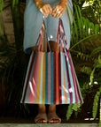 Hand Woven - Las Rayas Tote - Gruesita Grey