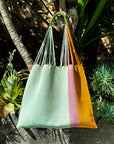 Las Rayas Tote - Pistachio / Gold