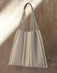 Hand Woven - Las Rayas Tote - Grey Stripe