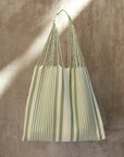 Hand Woven - Las Rayas Tote - Sage Stripe