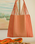 Hand Woven - Las Rayas Tote - Terra-cotta