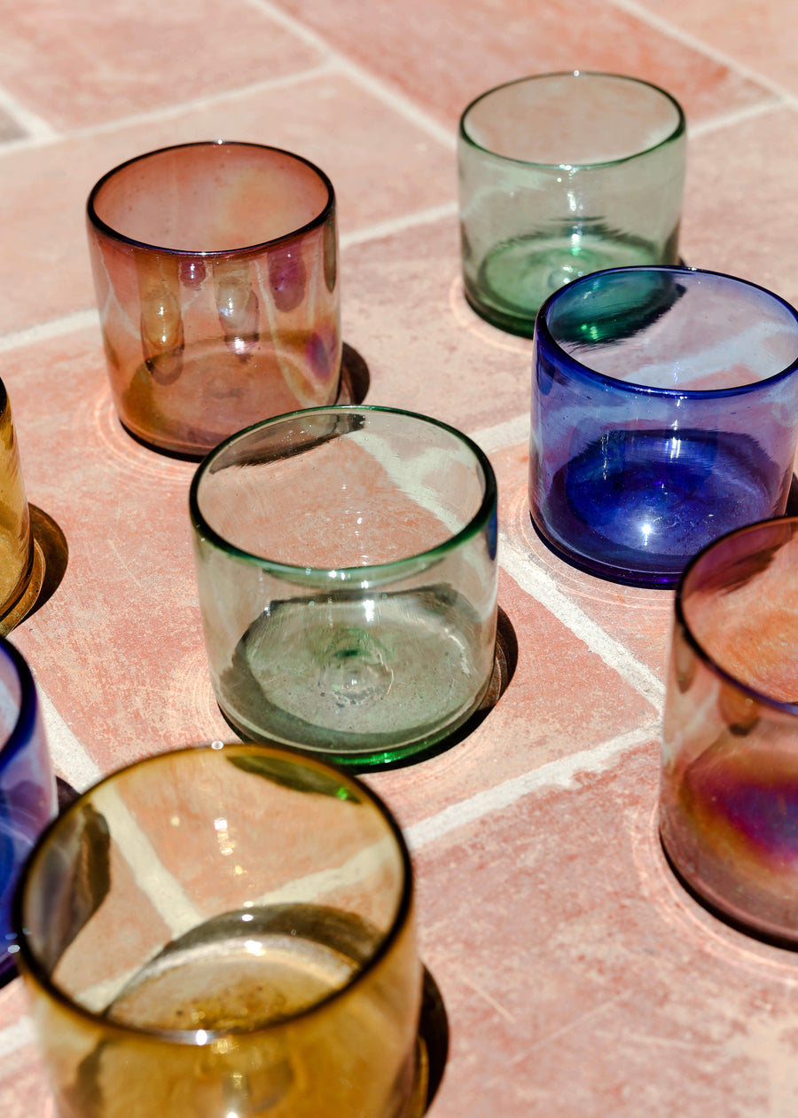 Small Glass Tumbler - 4 Colours