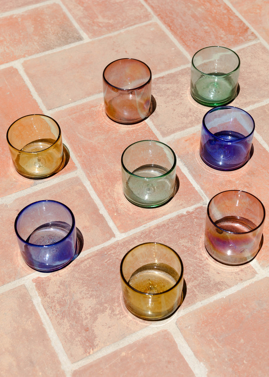 Small Glass Tumbler - 4 Colours