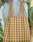 Hand Woven - Las Rayas Tote - Muted Gingham