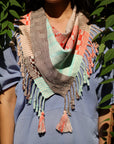 Indigenous - Maya Made - Hand Woven Cotton Scarf - Pistache
