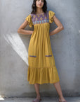 El Quetzal Dress - Gold