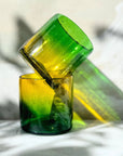 Verdarillo Glass - Set of 2 - Hand blown - 2 Sizes