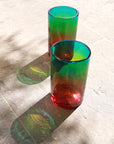 Iris Glass - Set of 2 - Hand blown - 12 ounces - 375ml