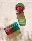 Iris Glass - Set of 2 - Hand blown - 12 ounces - 375ml