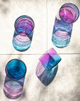 Rosazul Glass - Set of 2 - Hand Blown - 2 Sizes