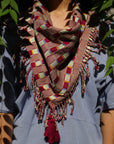Indigenous - Maya Made - Hand Woven Cotton Scarf - Vino