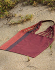 Hand Woven - Las Rayas Tote - Palo de Rosa / Terracotta
