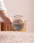 Textured Glass Tumbler - 8 ounces - 250ml
