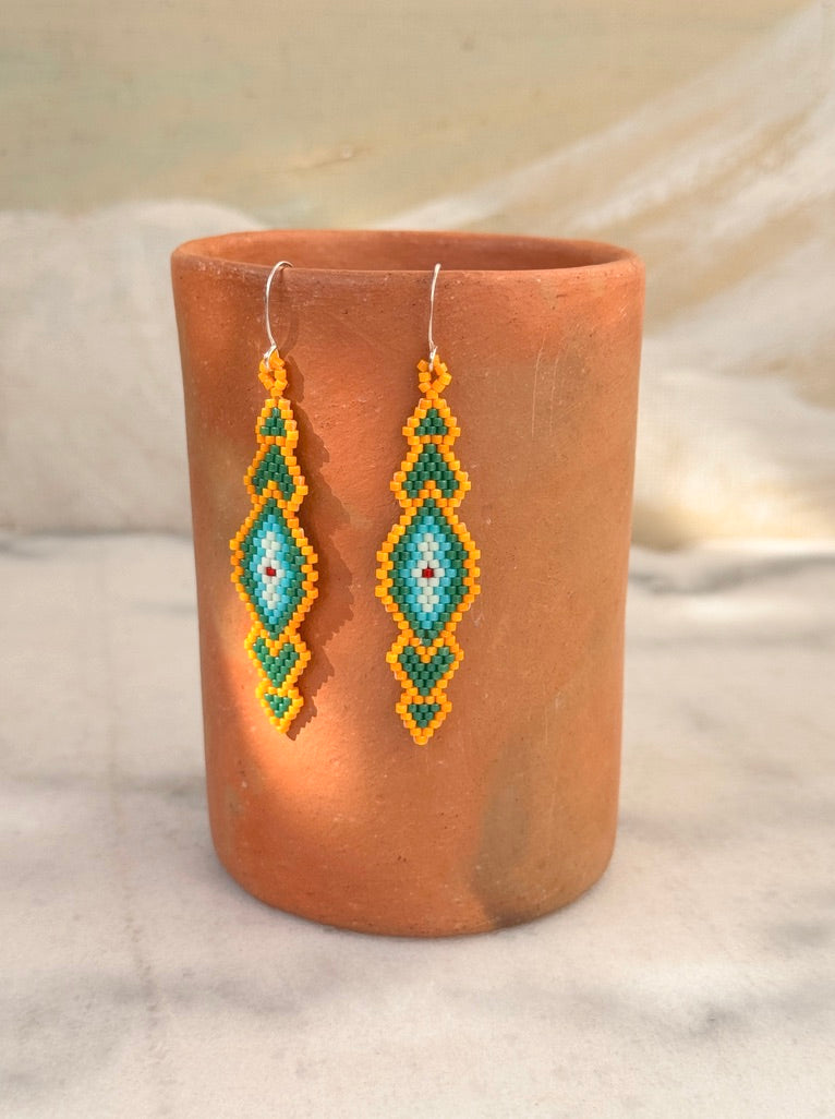 Native American - Beaded Earrings Japanese Glass Seed Beads