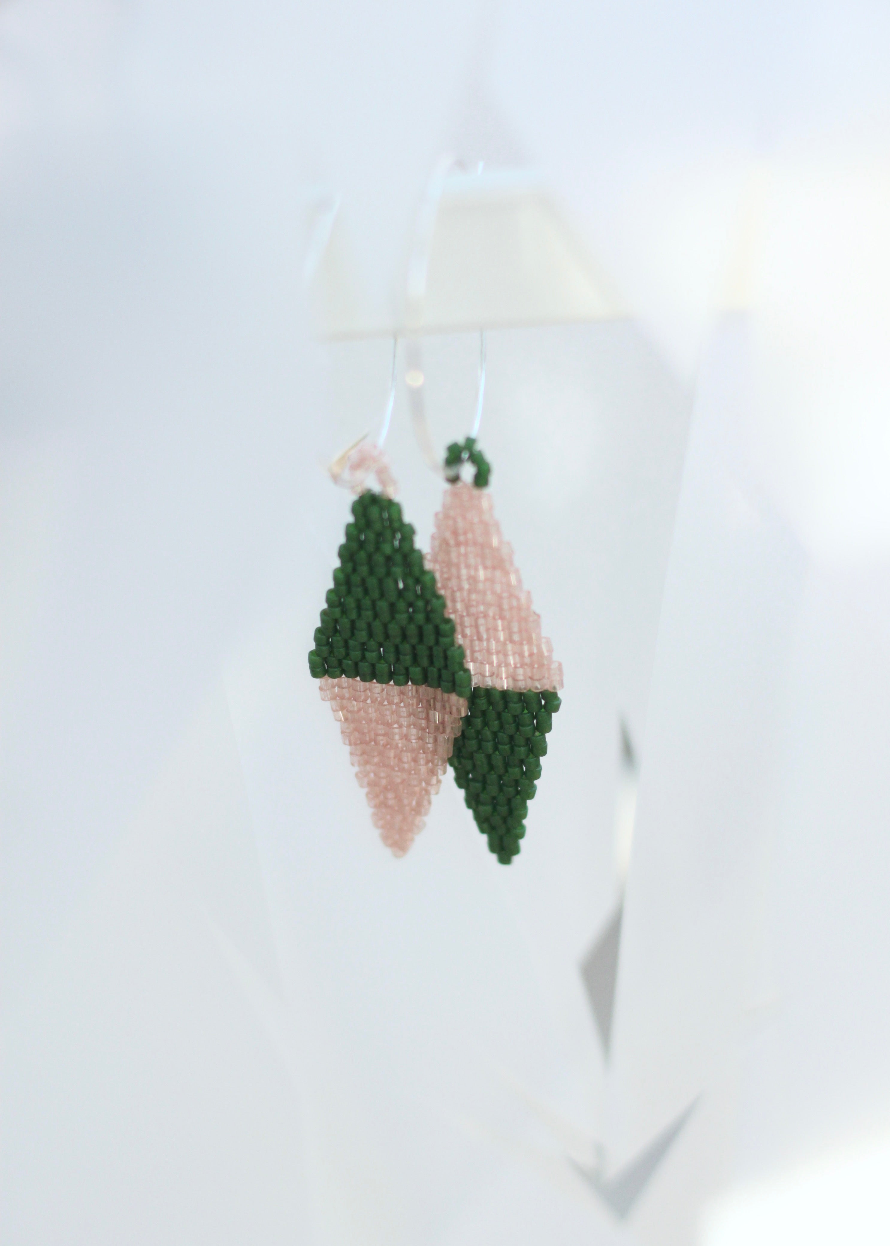 ēska askī x LUZ Collection - Native American Hand Beaded Earrings - Acorns
