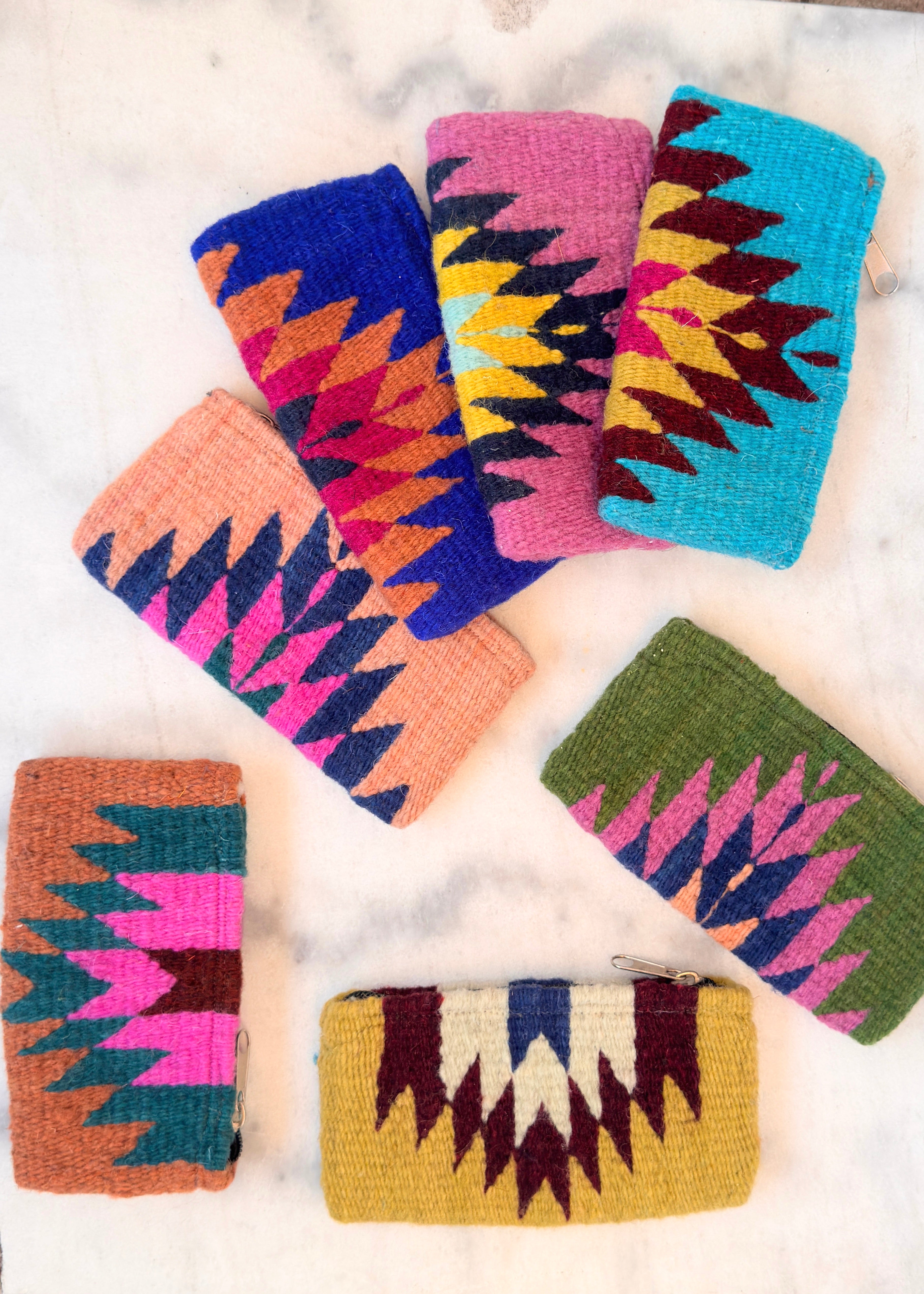 Native American - Zapotec Made - Wool Pouch - Hand Woven