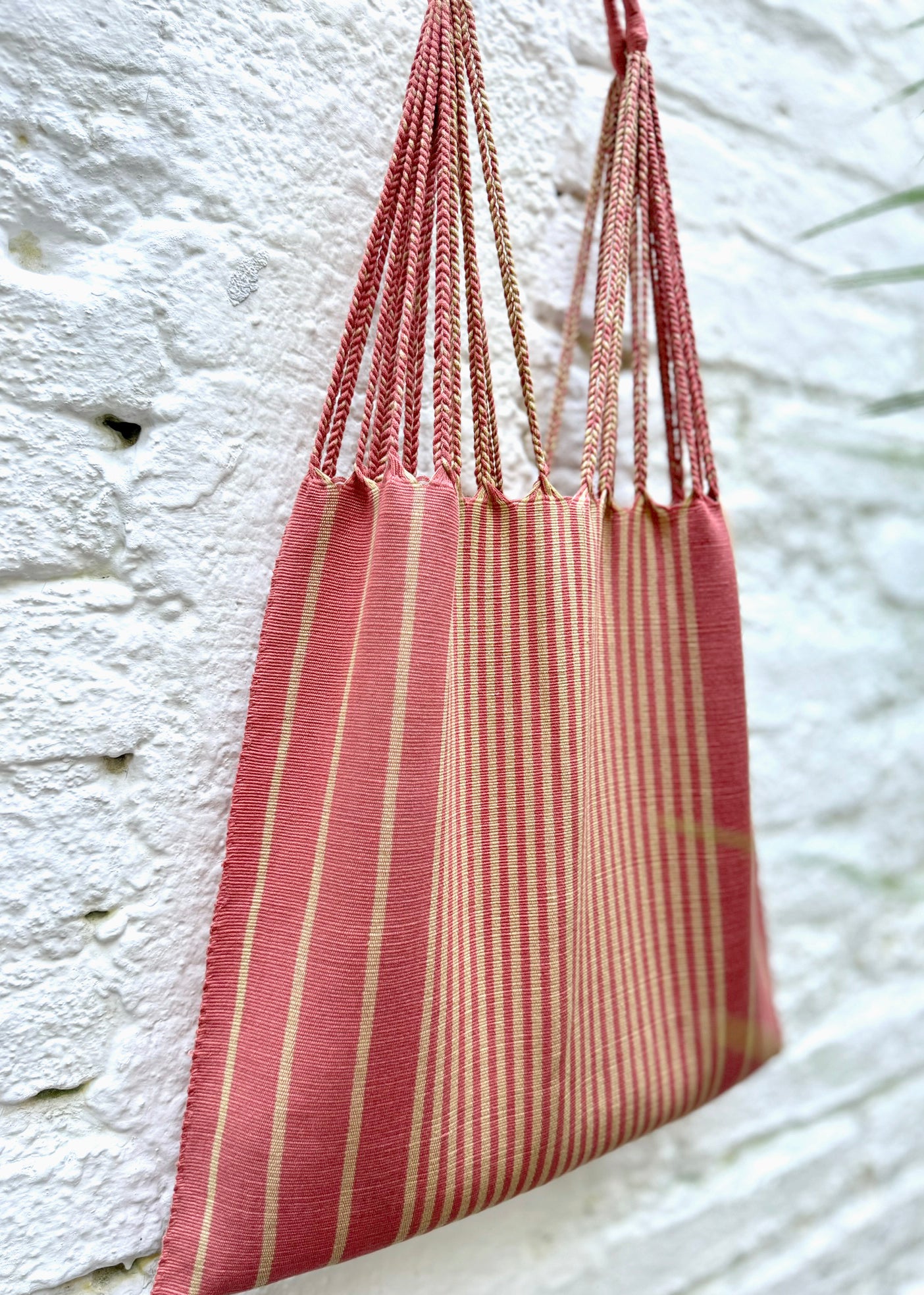 Hand Woven - Las Rayas Tote - Terra-cotta
