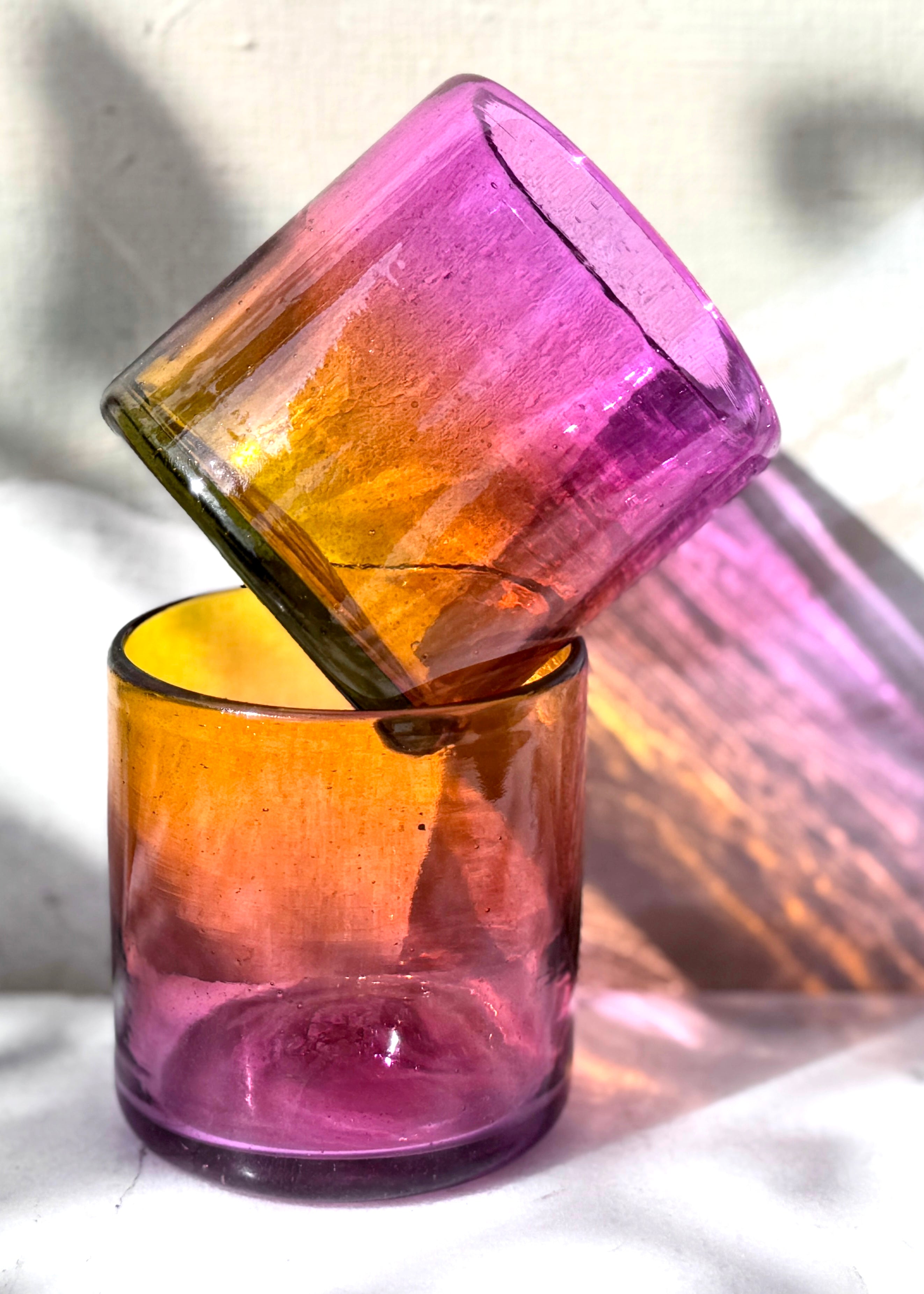 Amarosa Glass - Set of 2 - Hand blown - 2 Sizes