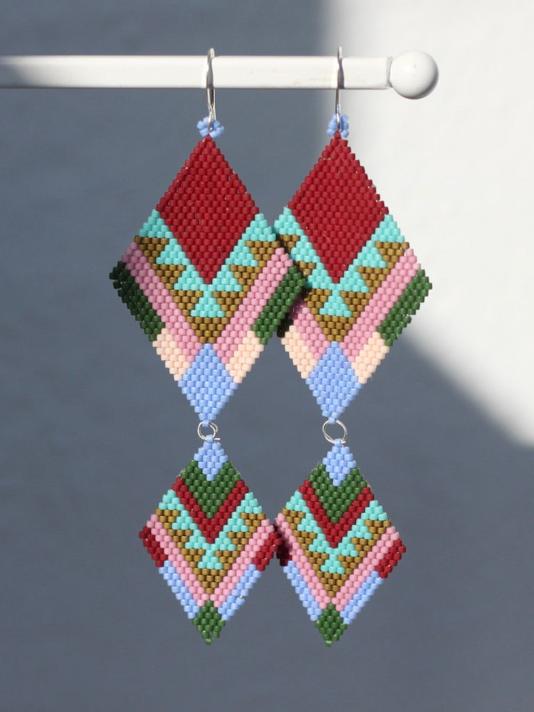 ēska askī x LUZ Collection - Native American Hand Beaded Earrings
