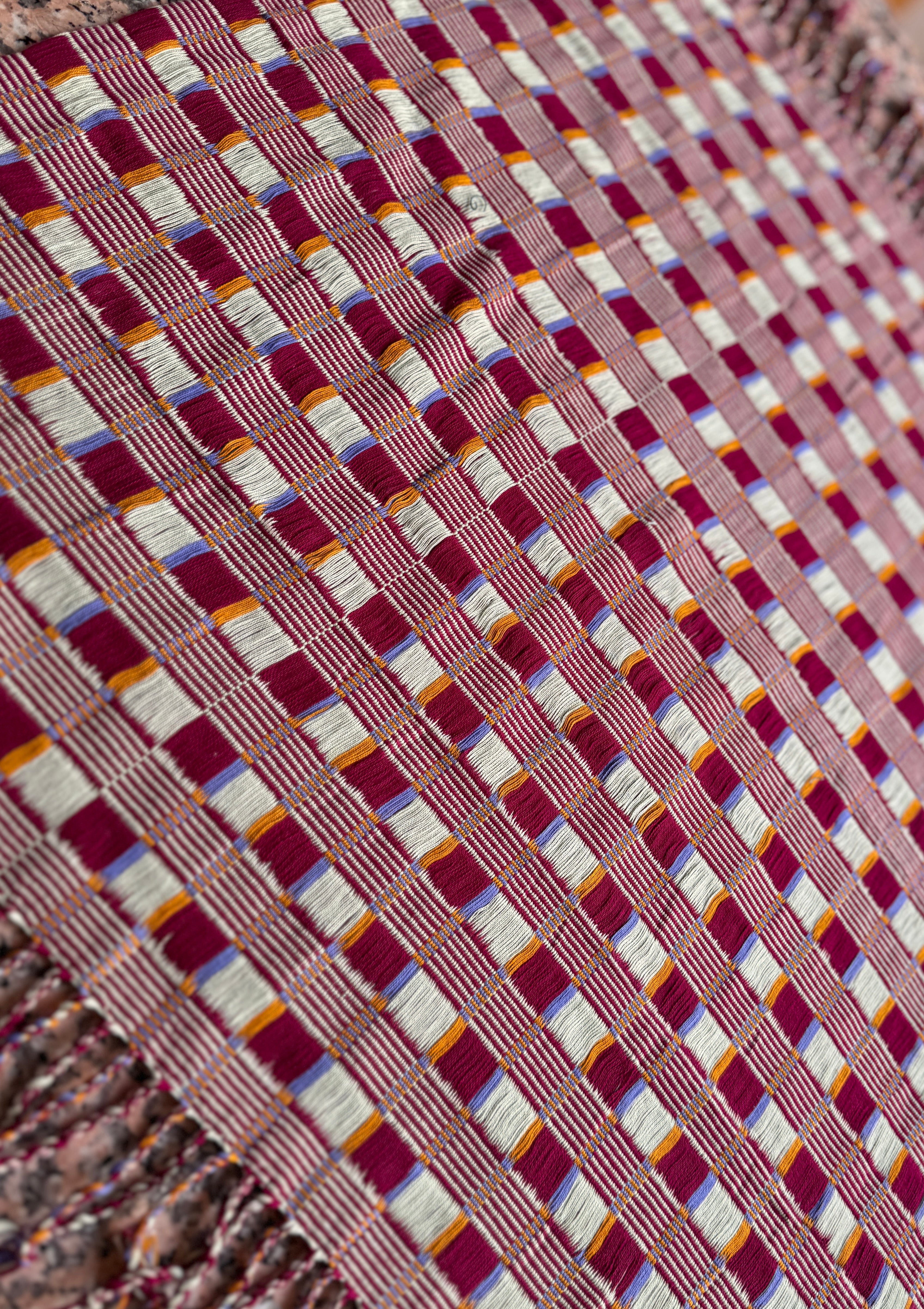 Indigenous - Maya Made - Hand Woven Cotton Scarf - Vino