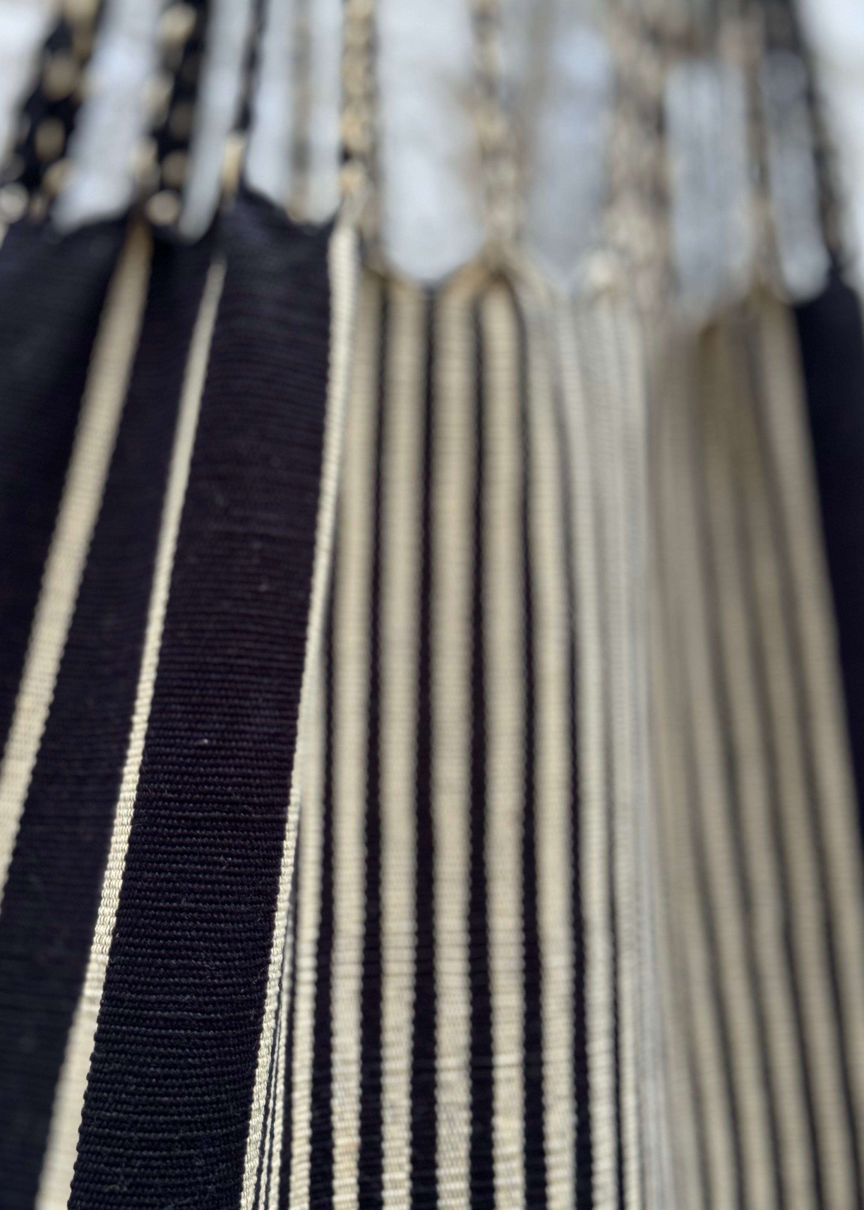 Hand Woven - Las Rayas Tote - Black