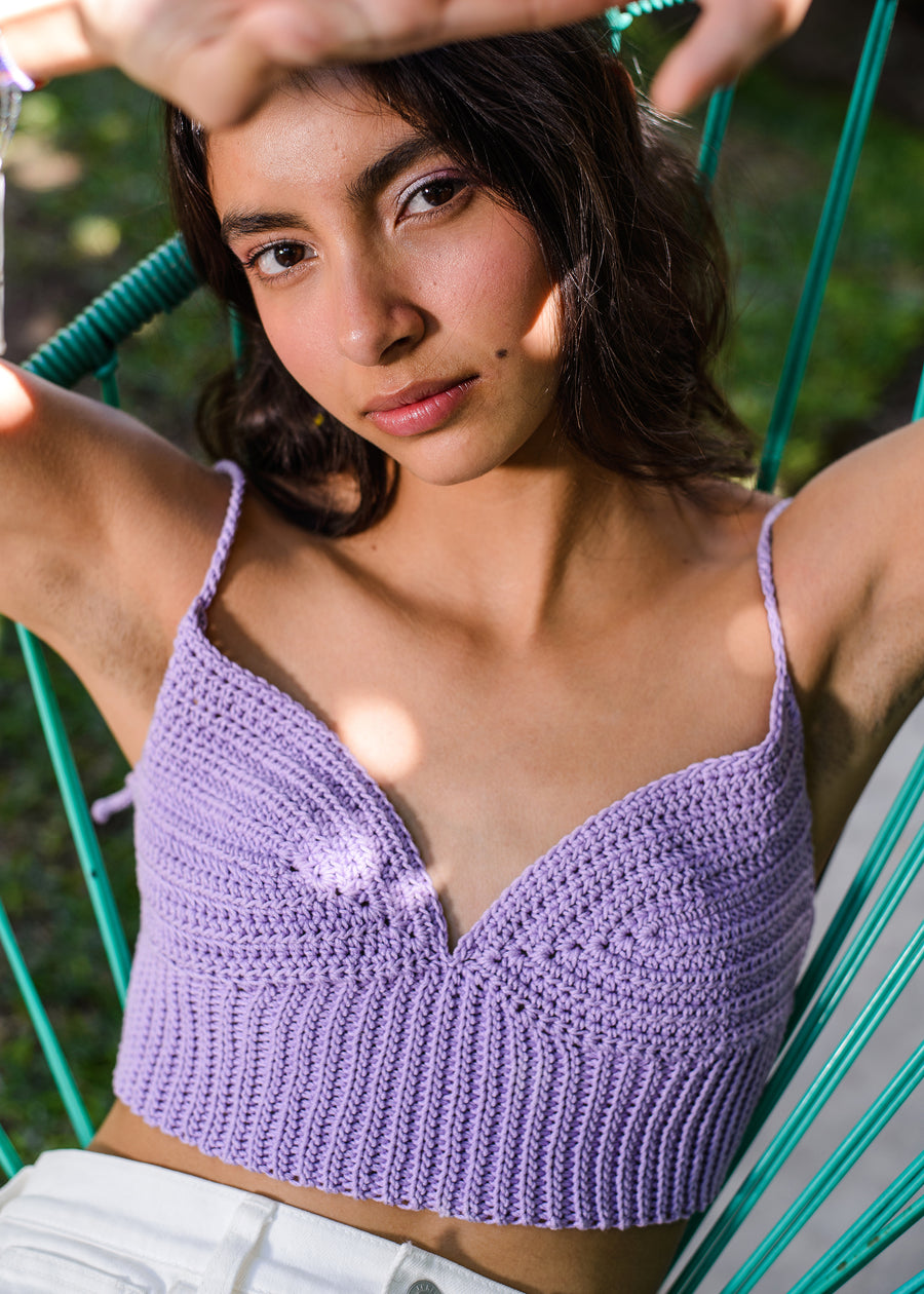 Copy of Hand Crocheted Halter Top - Lavender