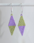 Native American - Wixárika Beaded Earrings Japanese Glass Seed Beads