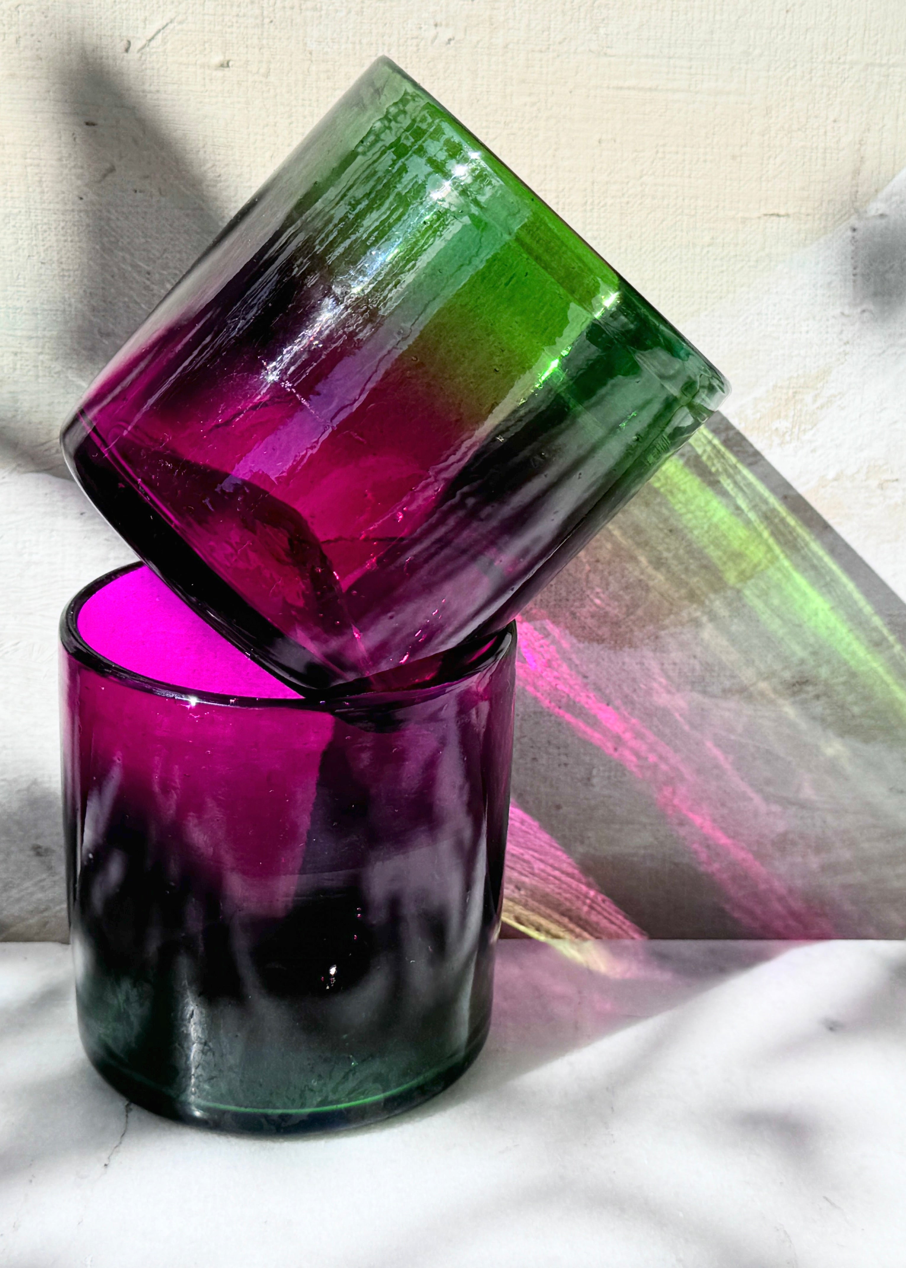 Verdefiusha Glass - Set of 2 - Hand Blown - 2 Sizes