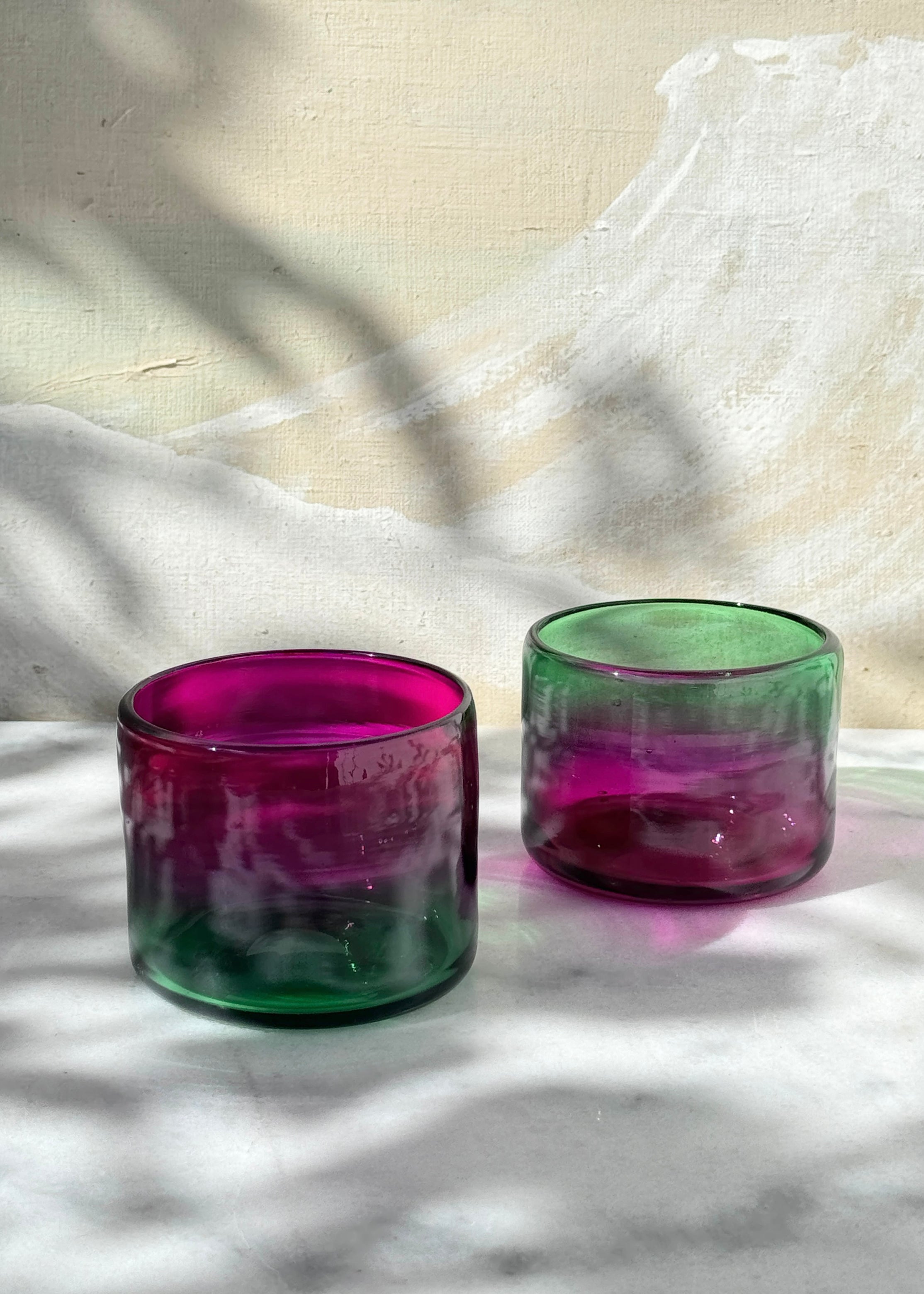 Verdefiusha Glass - Set of 2 - Hand Blown - 2 Sizes